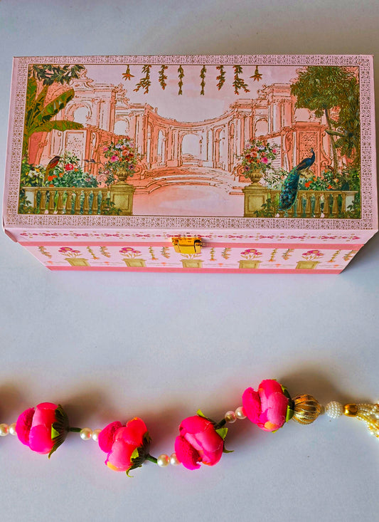 Gift Box with 2 Glass Jars - Pink