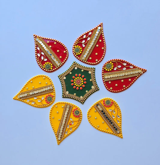 Traditional Acrylic Rangoli Set
