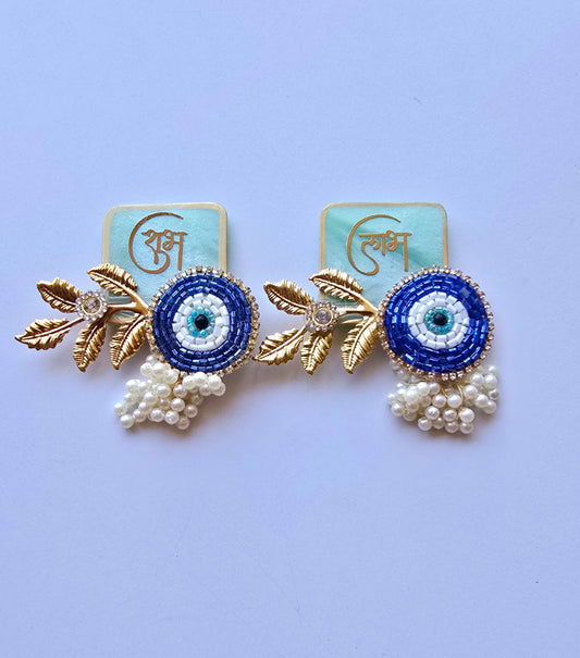 Resin Shubh Labh Pair – Evil Eye Design