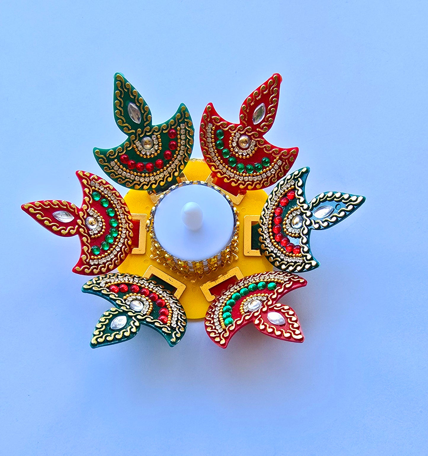 Acrylic Diya Rangoli with LED Tealight