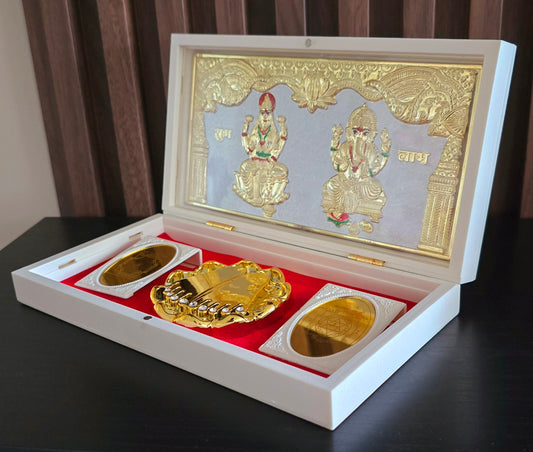 Premium Laxmi Ganesh Box – Sandalwood-Scented