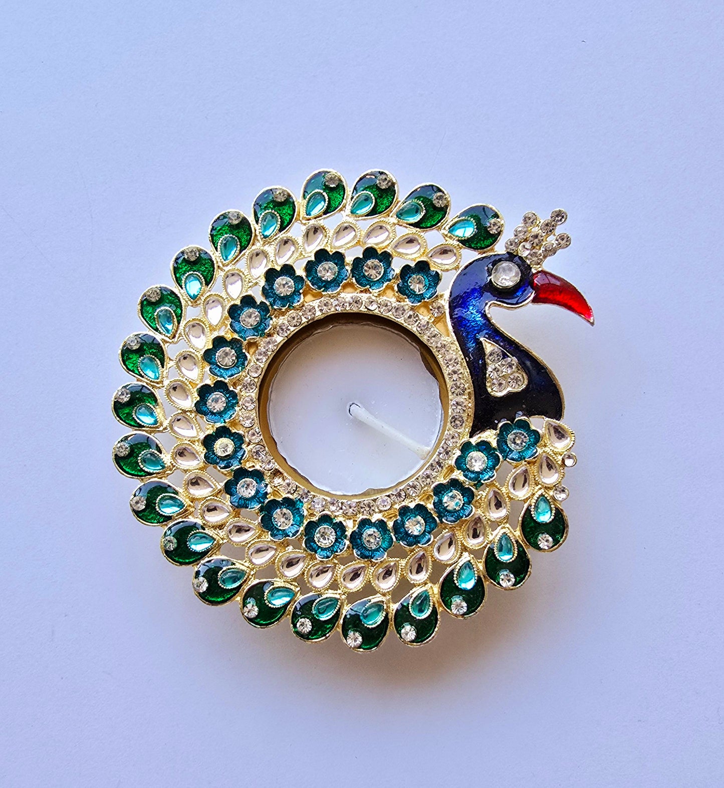 Premium Peacock Tea Light Holder