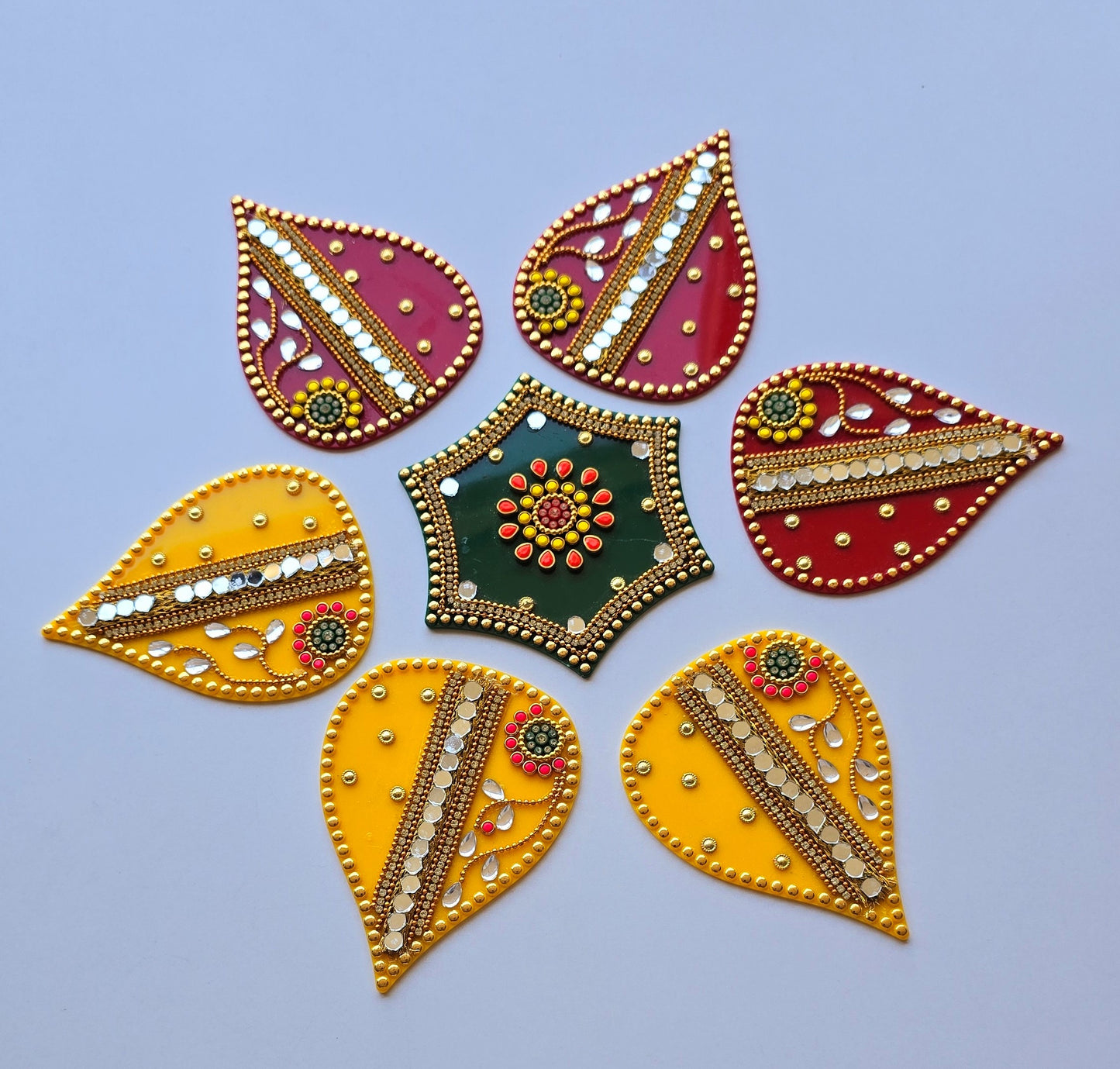 Traditional Acrylic Rangoli Set