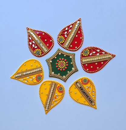 Traditional Acrylic Rangoli Set