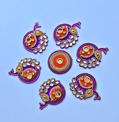 Peacock Acrylic Rangoli Set