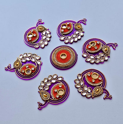 Peacock Acrylic Rangoli Set