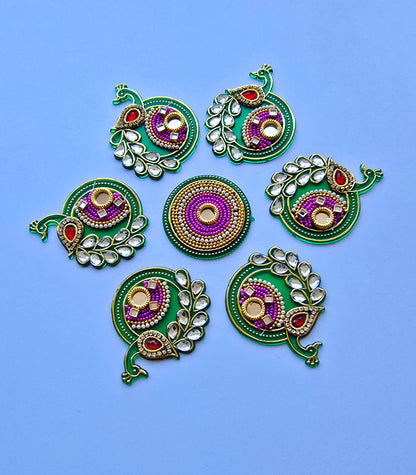 Peacock Acrylic Rangoli Set