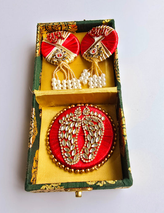 Shubh Labh and Laxmi Charan with Gift Box