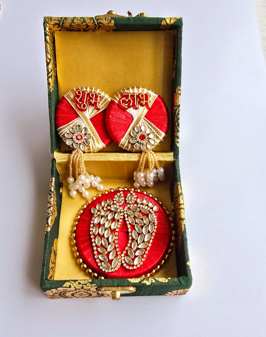 Shubh Labh and Laxmi Charan with Gift Box