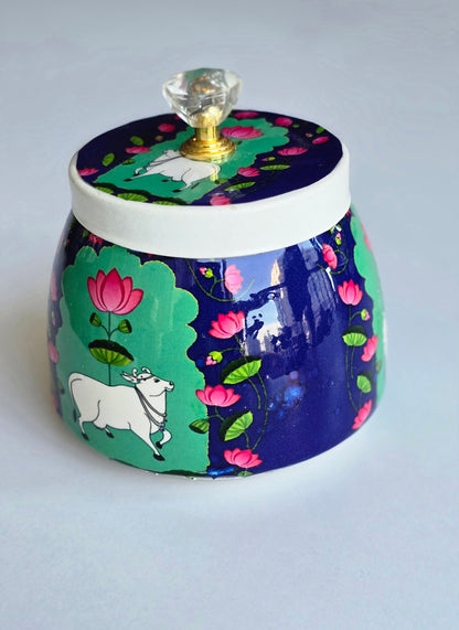 Pichwai Metal Jars