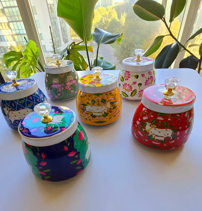 Pichwai Metal Jars