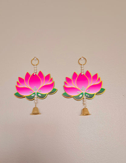 Lotus Hanging Pair with Bell