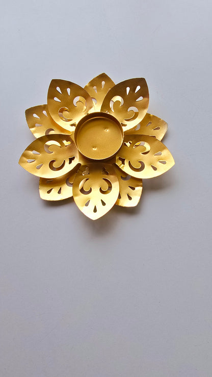 Lotus Tealight Holder – Cutwork Petal Design