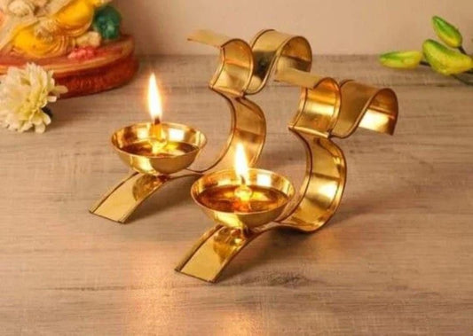 Brass Om Diya