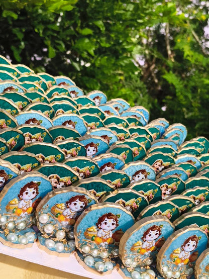 Resin Baby Krishna Idol with Pearls
